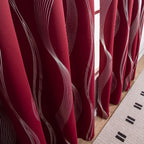 LumoWelle: Blackout Curtain in Modern Wave Pattern – Stylish for Bedrooms & Living Rooms