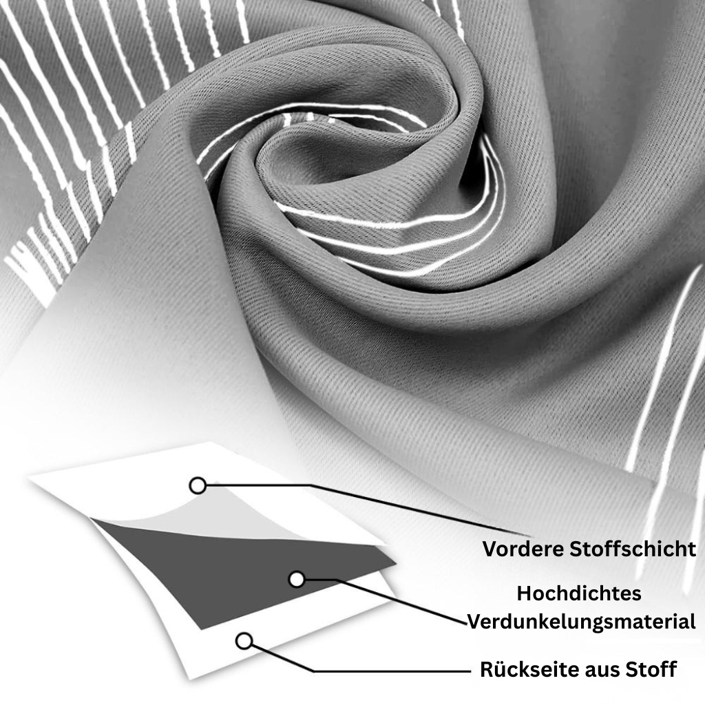 LumoWelle: Blackout Curtain in Modern Wave Pattern – Stylish for Bedrooms & Living Rooms