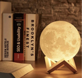 LunaGlanz: LED Moon Lamp – Wireless, Dimmable & Rechargeable with Remote Control & Wooden Stand