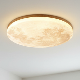 LunaGlanz: Round LED Ceiling Light in Minimalist Design