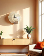 LunaVetro: Modern Design Wall Clock in Crystal Look with LED Lighting – for Living Room & Office