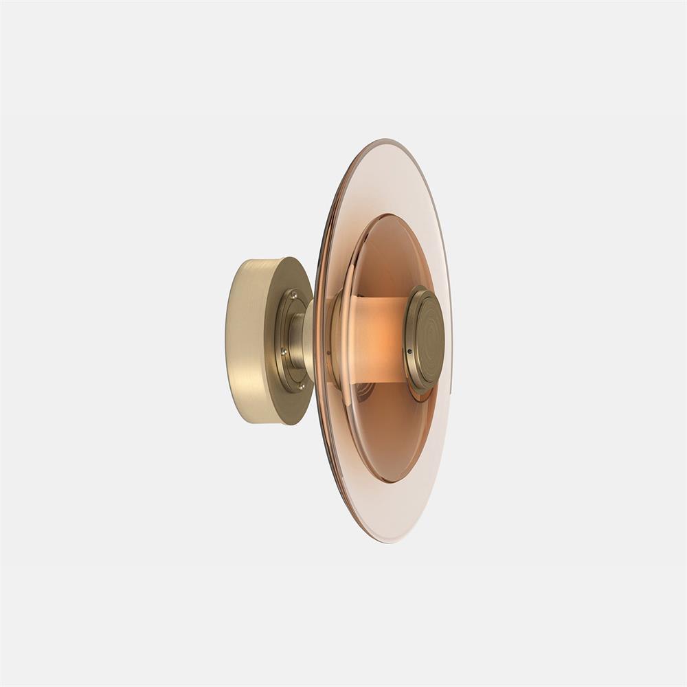 Elysium LED Wandlamp | Indirecte Verlichting, Goud/Amberglass
