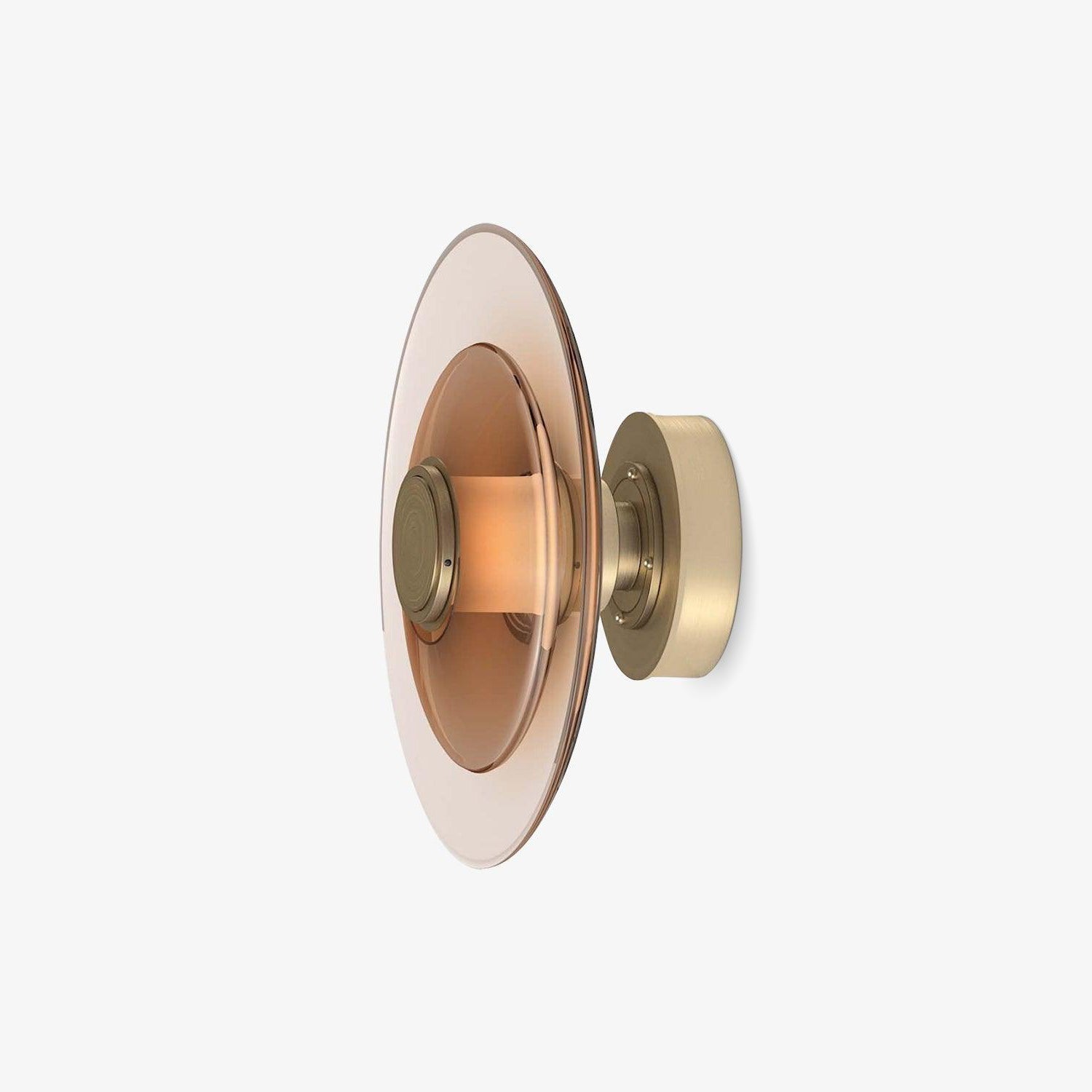 Elysium LED Wandlamp | Indirecte Verlichting, Goud/Amberglass