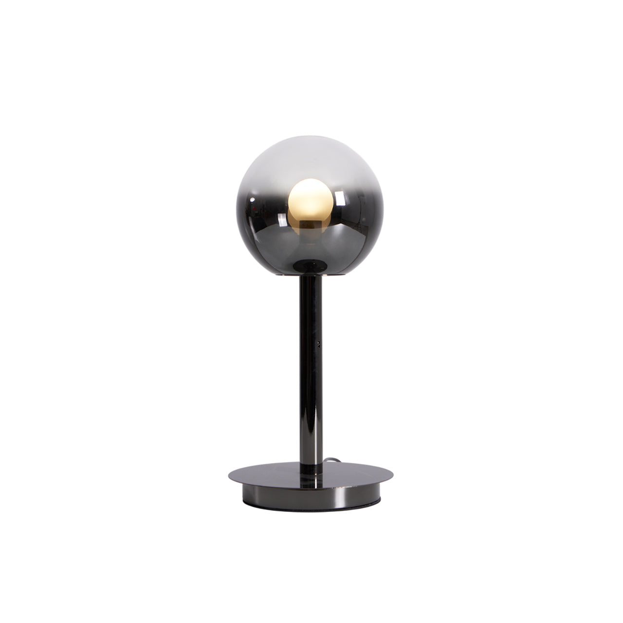 Floating Fireball Mirrored Glass Orb Table Lamp