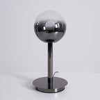 Floating Fireball Mirrored Glass Orb Table Lamp