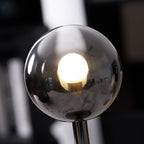 Floating Fireball Mirrored Glass Orb Table Lamp