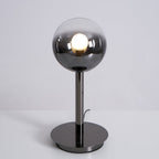 Floating Fireball Mirrored Glass Orb Table Lamp