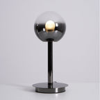 Floating Fireball Mirrored Glass Orb Table Lamp