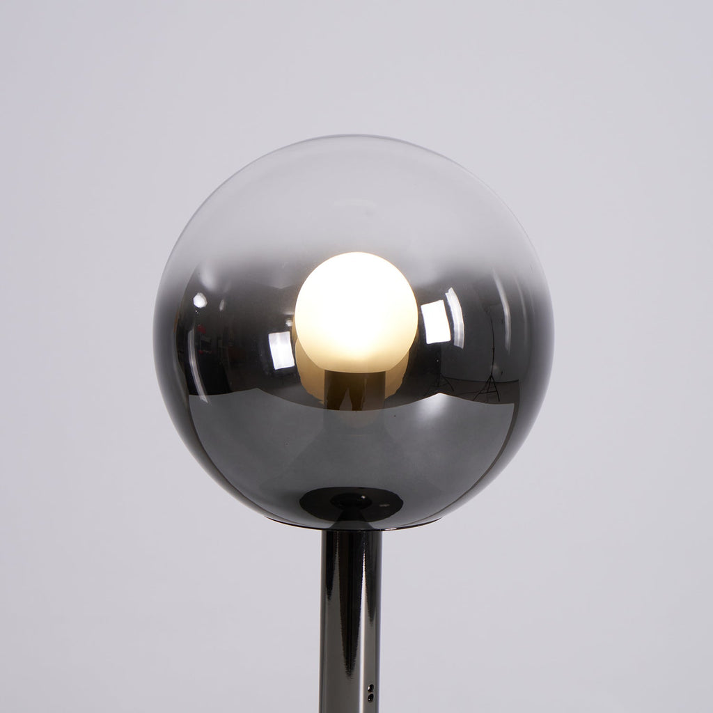 Floating Fireball Mirrored Glass Orb Table Lamp