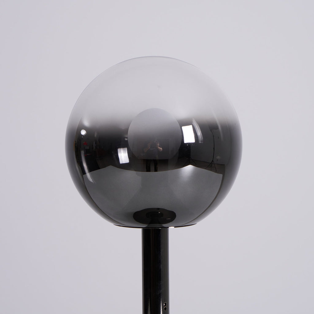 Floating Fireball Mirrored Glass Orb Table Lamp