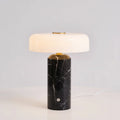 Opaline Glass Orb Marble Base Cordless Table Lamp