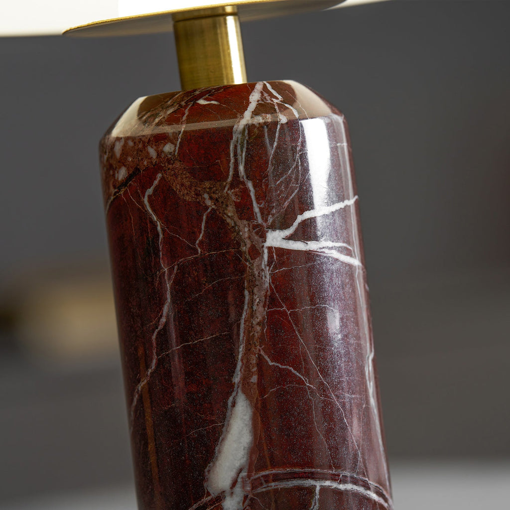 Opaline Glass Orb Marble Base Cordless Table Lamp