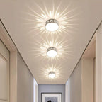 Lunoval: Energy-saving LED ceiling light with a flat profile & stylish light design – for balcony & entrance area