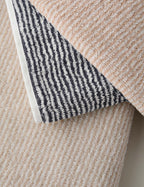 Luna Organic Cotton Towel | Striped Design, Thick Fringe