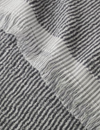 Luna Organic Cotton Towel | Striped Design, Thick Fringe