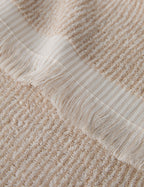 Luma Organic Cotton Towel | Striped Design, Thick Fringe