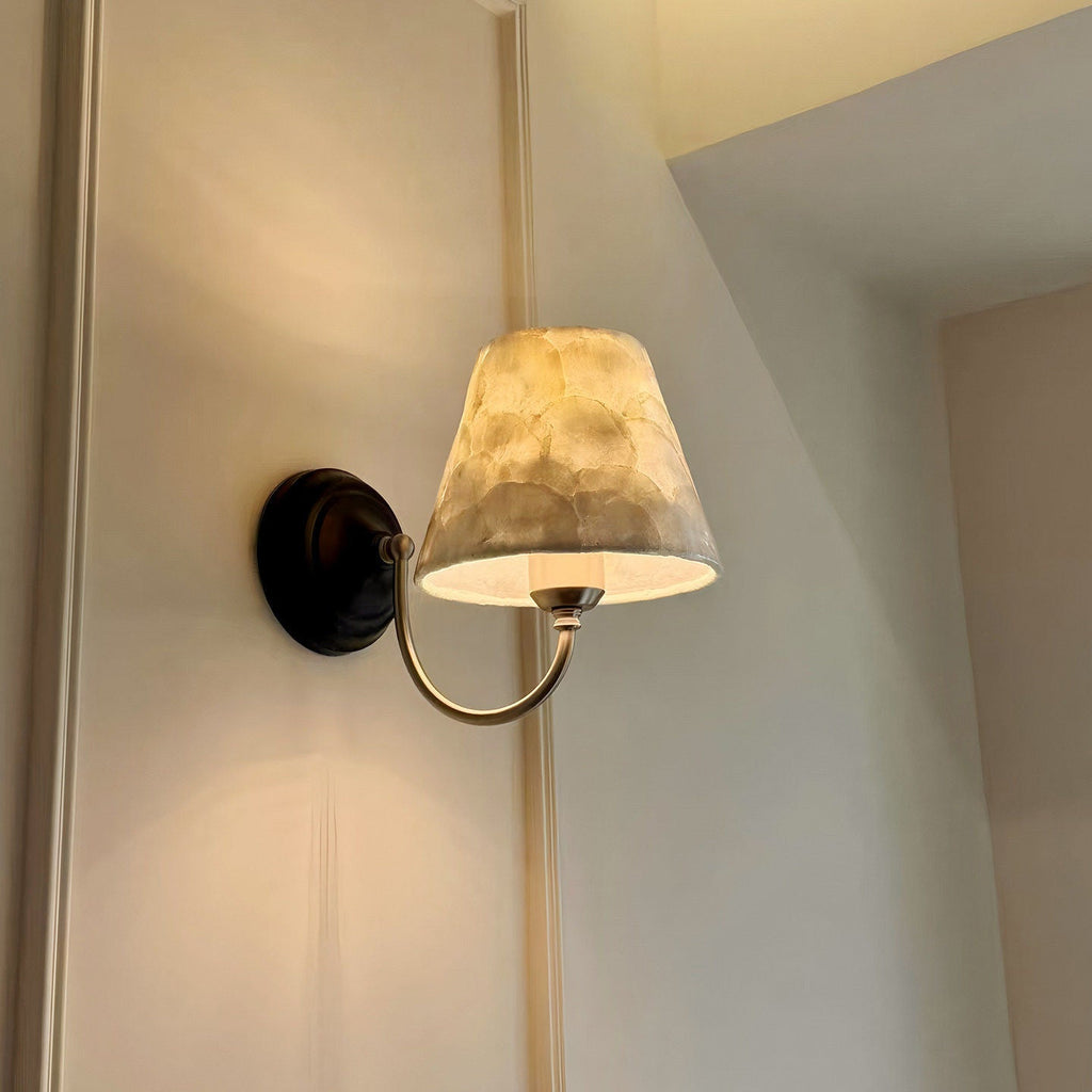 Capiz Shell Two-Tone Iron Wall Sconce
