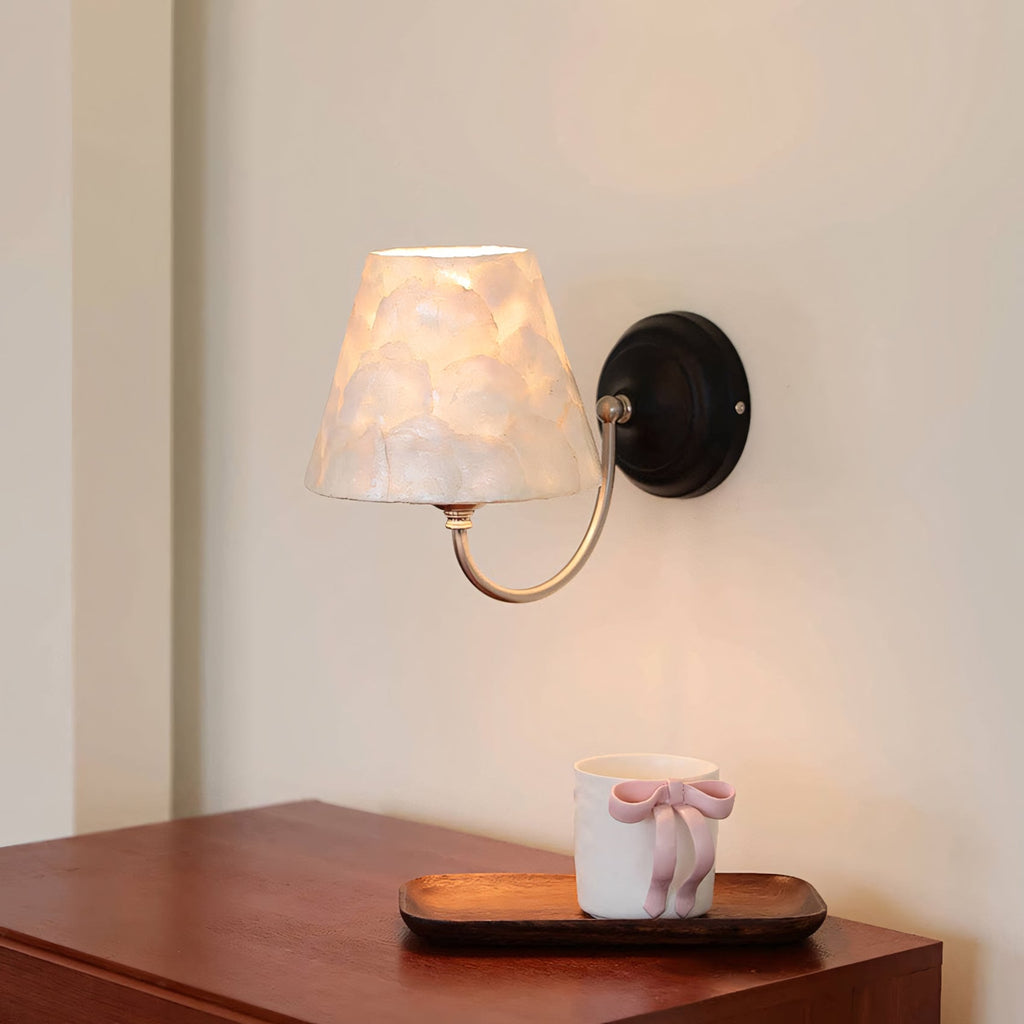 Capiz Shell Two-Tone Iron Wall Sconce