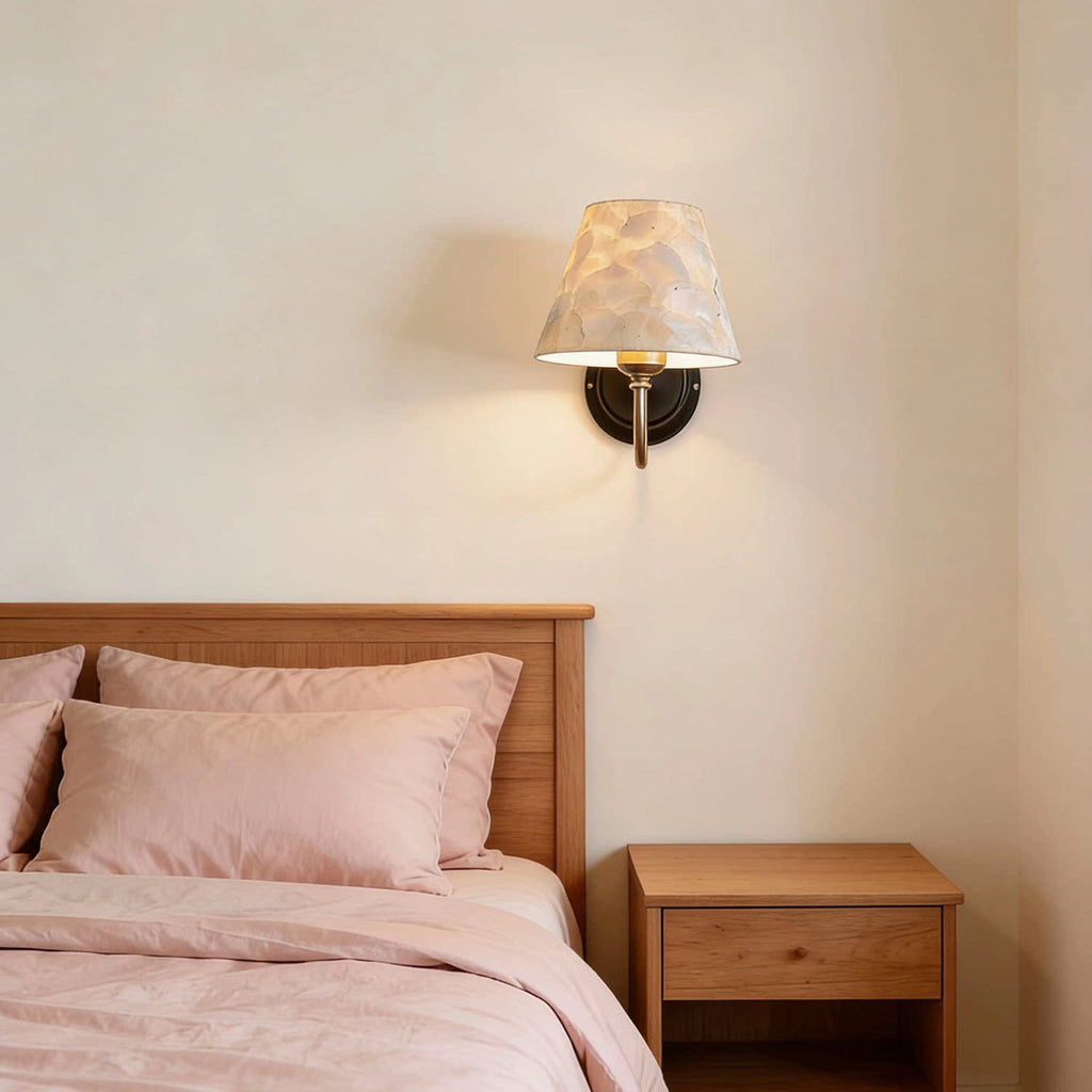 Capiz Shell Two-Tone Iron Wall Sconce