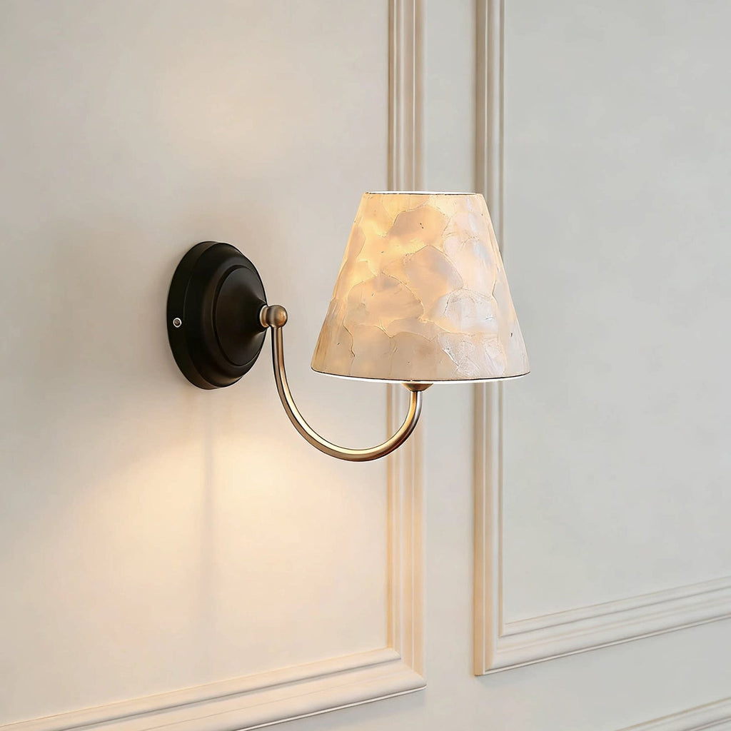 Capiz Shell Two-Tone Iron Wall Sconce