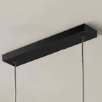 LuxLinea: Modern LED Pendant Light – Linear Metal Lamp in Gold & Black for Dining Room & Living Room