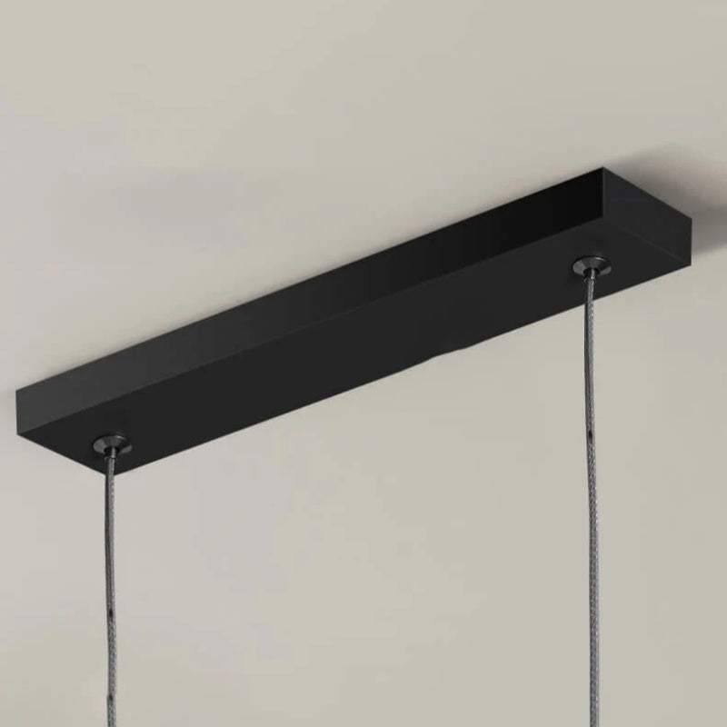 LuxLinea: Modern LED Pendant Light – Linear Metal Lamp in Gold & Black for Dining Room & Living Room