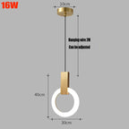 NordCirca: Minimalist LED Pendant Lamp with Acrylic Ring – for Modern Living & Entrance Areas