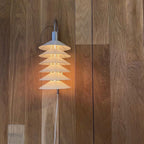 Stacked Conical Tiers Swan-Neck Plug-In Wall Light