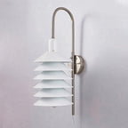 Stacked Conical Tiers Swan-Neck Plug-In Wall Light