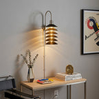 Stacked Conical Tiers Swan-Neck Plug-In Wall Light