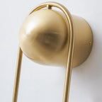 Brushed Brass Capsule Opal Orb Wall Sconce