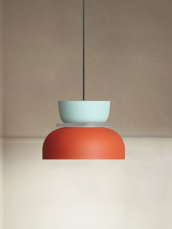 Nordic Macaron Double-Bowl Acrylic Pendant Light