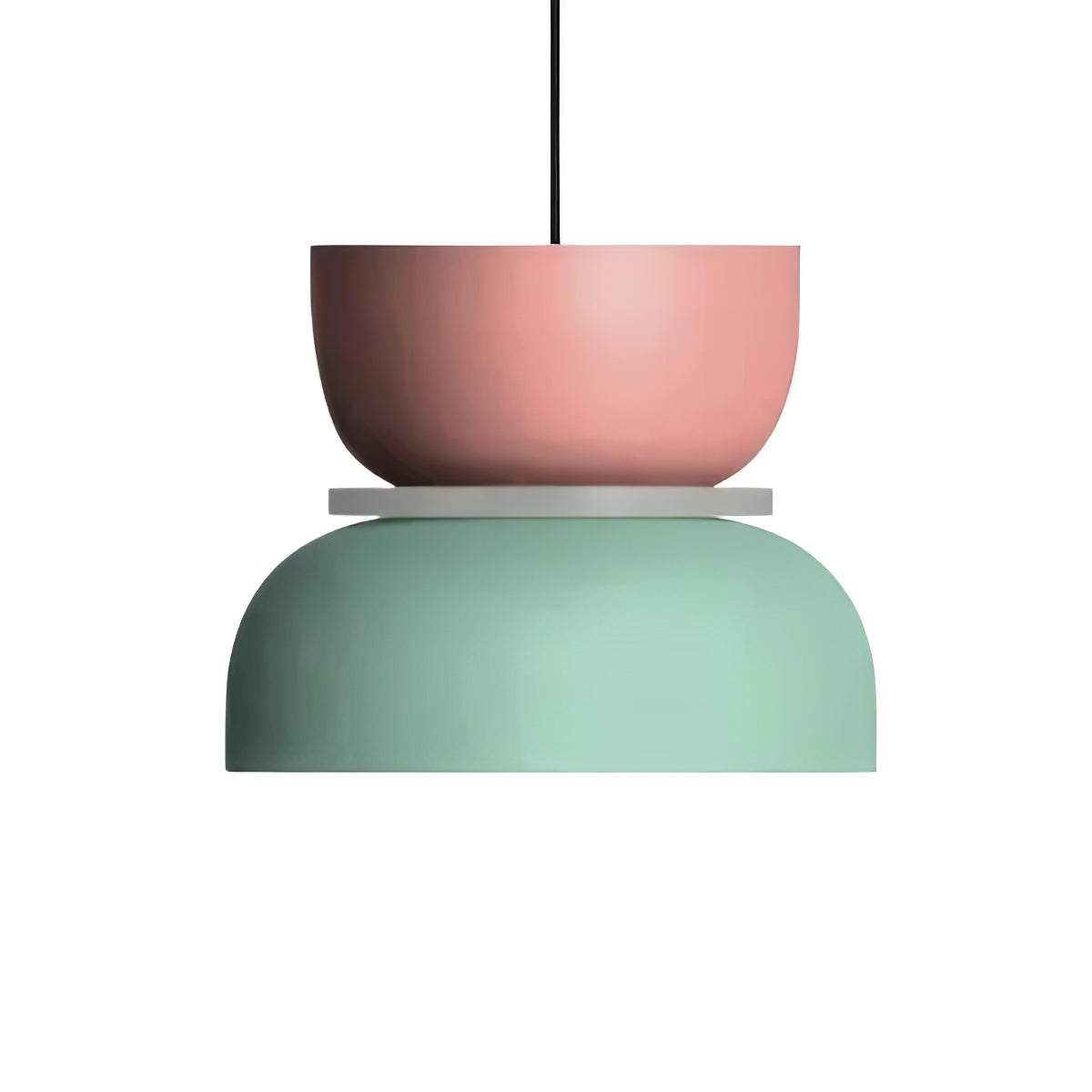 Nordic Macaron Double-Bowl Acrylic Pendant Light