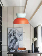 Nordic Macaron Double-Bowl Acrylic Pendant Light