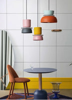 Nordic Macaron Double-Bowl Acrylic Pendant Light
