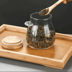 Bela Glass Storage Jar | Airtight, Natural Bamboo Lid - 3 Sizes