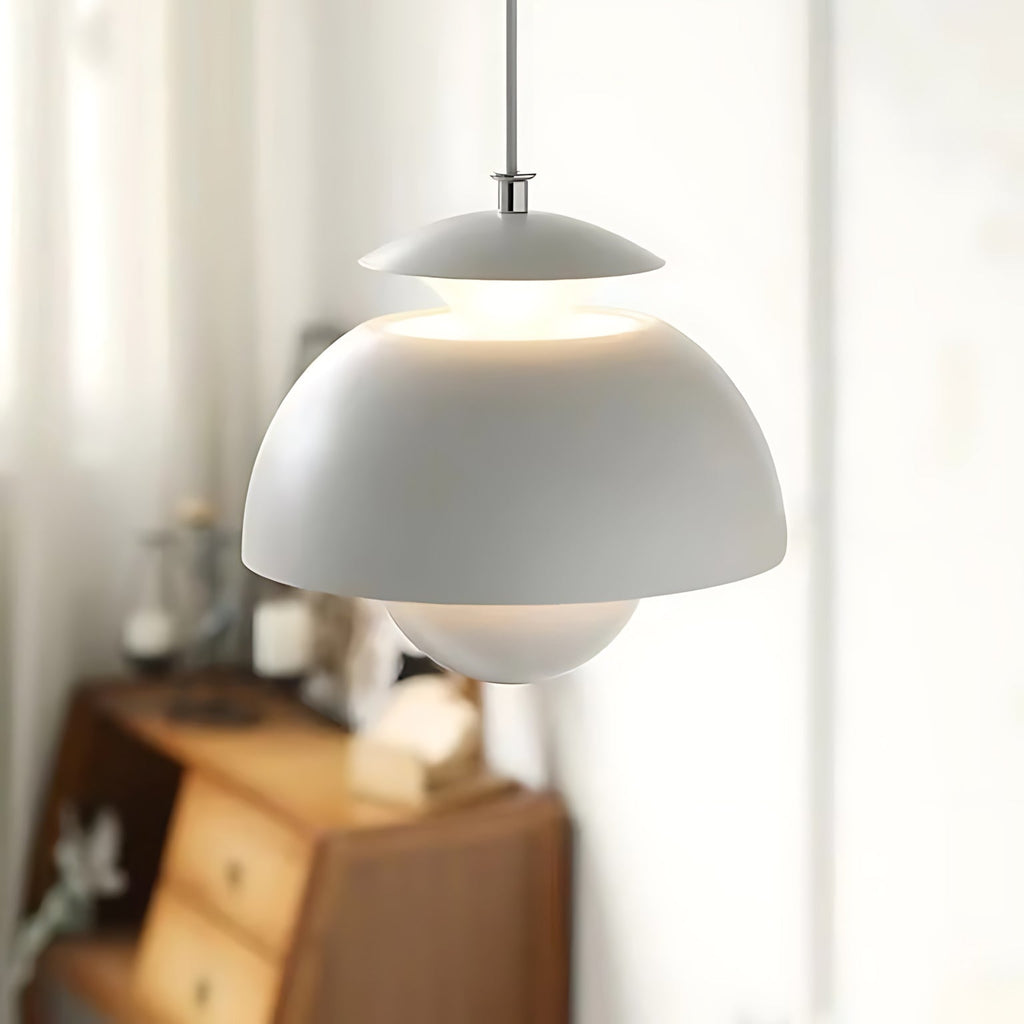 Layered Macaron Flower Bud LED Pendant Light