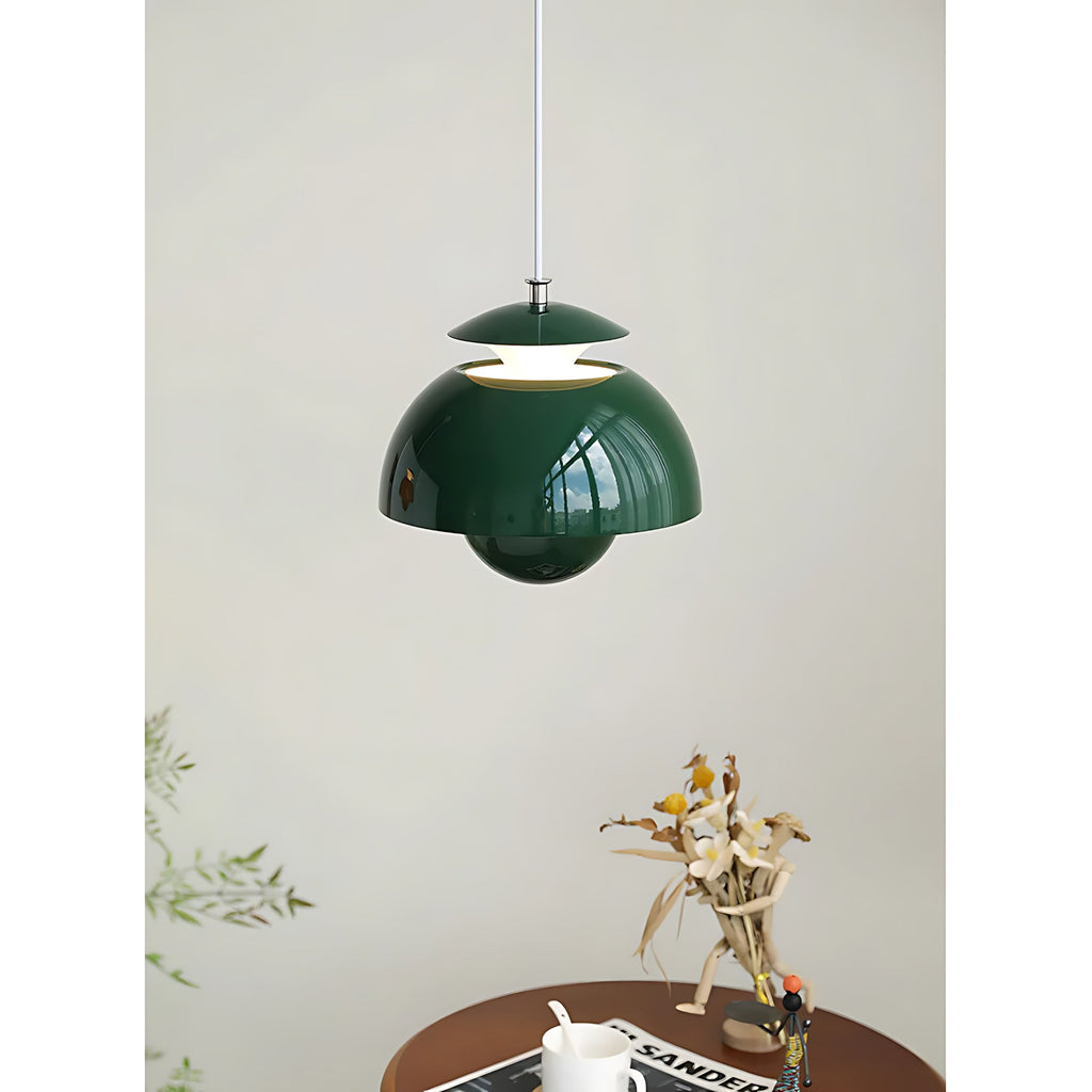 Layered Macaron Flower Bud LED Pendant Light