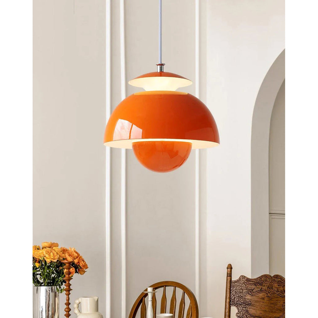Layered Macaron Flower Bud LED Pendant Light