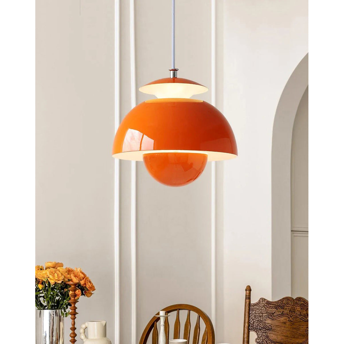 Layered Macaron Flower Bud LED Pendant Light