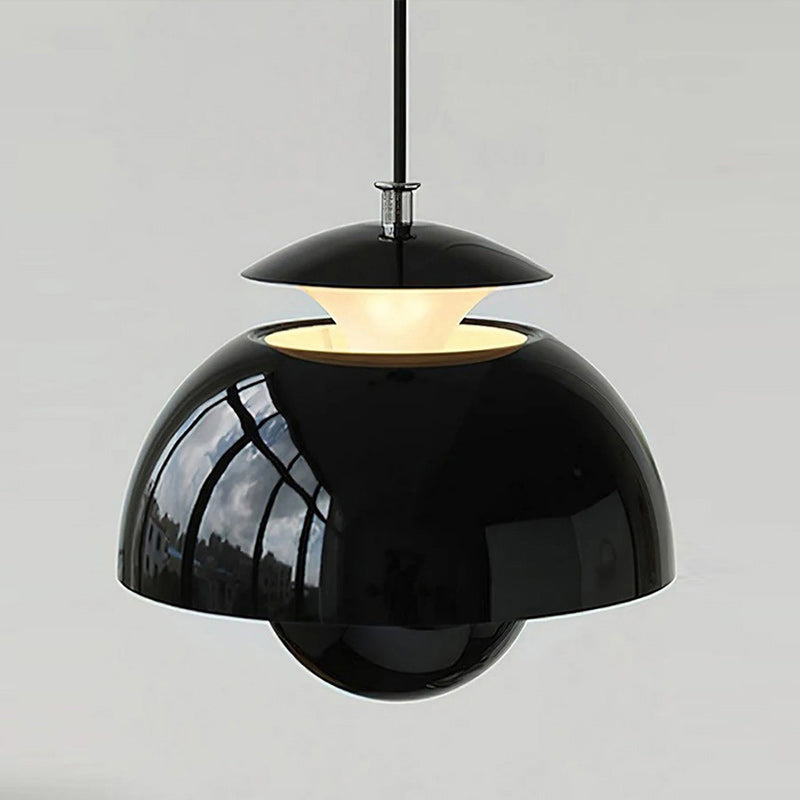 Layered Macaron Flower Bud LED Pendant Light