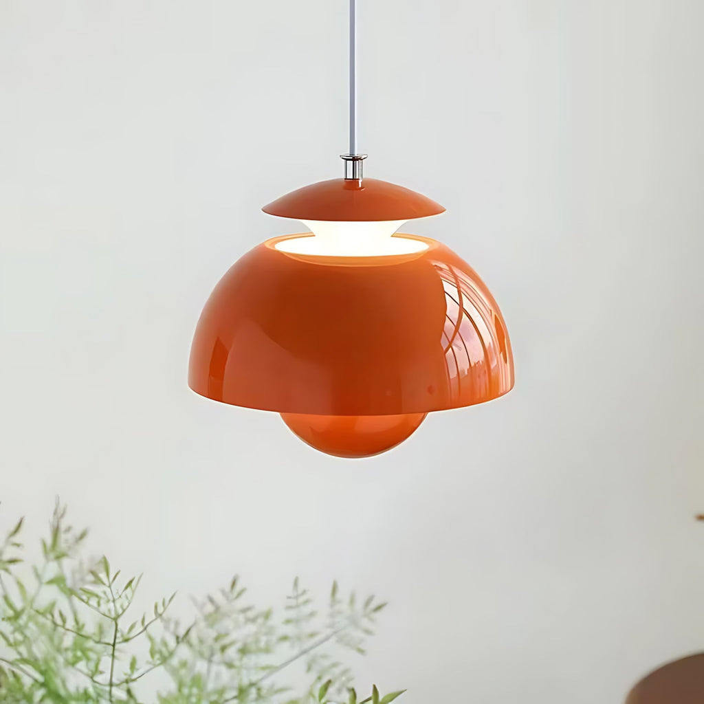 Layered Macaron Flower Bud LED Pendant Light