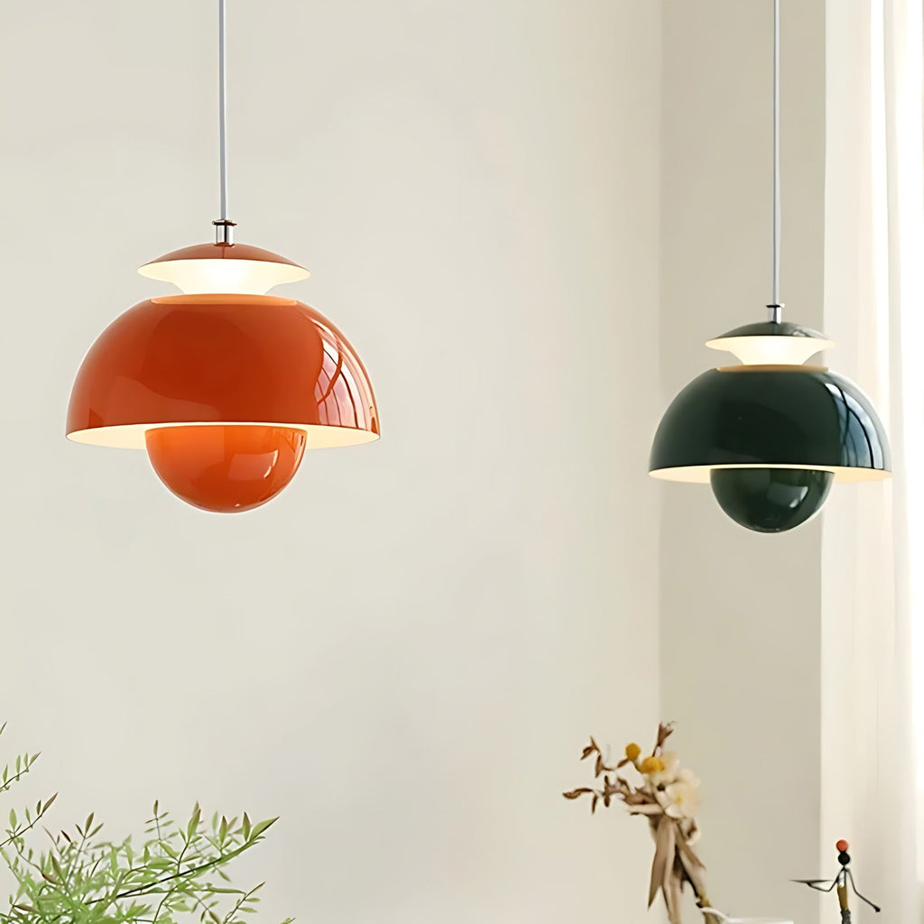 Layered Macaron Flower Bud LED Pendant Light
