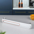 Kitchen Wrap Dispenser, Wall Mounted, Magnetic, Built in Cutter