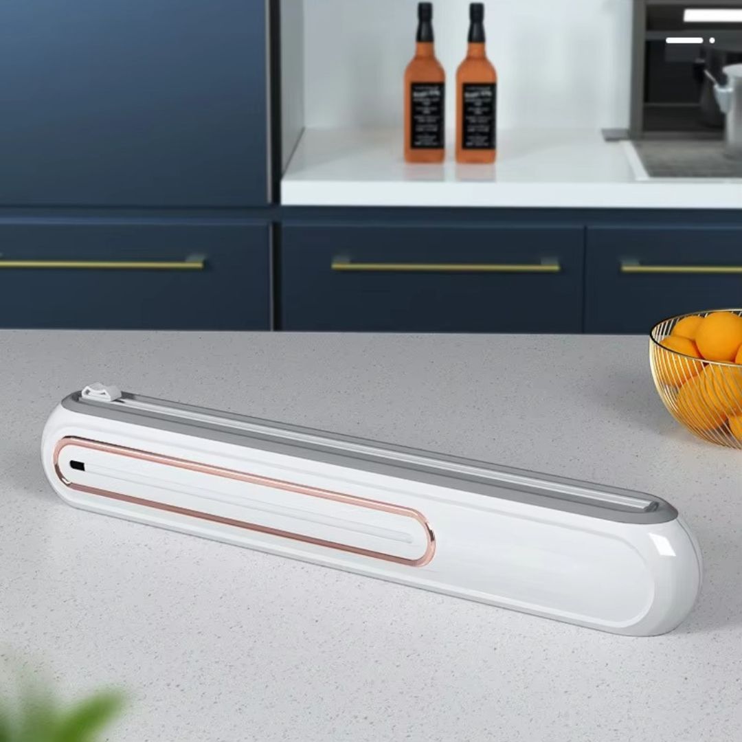Kitchen Wrap Dispenser, Wall Mounted, Magnetic, Built in Cutter