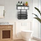 MaisonRustique: Towel Holder Bathroom – Stylish Wooden Shelf in French Country Style, Decorative & Space-Saving for Bathroom Organization