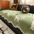 MajestyWave: Microfiber Sofa Cover with Decorative Wave Pattern & Non-Slip Comfort – for Sofa & Living Area