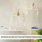 MakrameeStil: Wooden Wall Shelf – Floating, Decorative & Versatile for Kitchen, Bathroom & Living Spaces