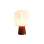 Leather-Wrapped Base Fluted Shade Table Lamp