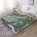 Mandala Loom: Reversible Cotton Blanket with Retro Mandala Design & Breathable Structure – for Sofa & Bedroom